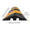 Vehicle Ramps, Curb Ramps, Cableor Cable Ramp, Rubber Traffic Speed Bumps, Cableor Heavy-Duty Modular Cable Ramp for Asphalt, Concrete, and Gravel Driveways (100 x 30 x 6 cm) view 2