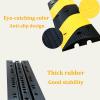 Vehicle Ramps, Curb Ramps, Cableor Cable Ramp, Rubber Traffic Speed Bumps, Cableor Heavy-Duty Modular Cable Ramp for Asphalt, Concrete, and Gravel Driveways (100 x 30 x 6 cm) view 3
