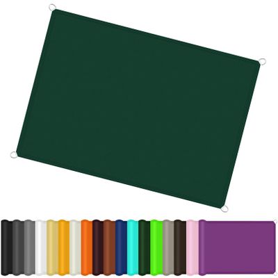 Rectangular Waterproof Sun Shade Sail, 3 x 5.5 m, Dark Green