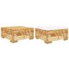 2-Piece Solid Teak Patio Lounge Set with Sofa view 2