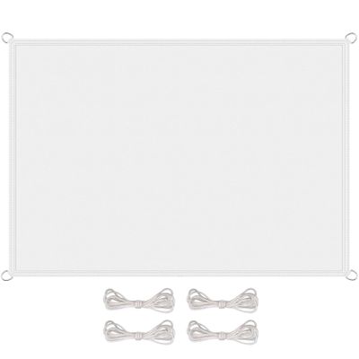 Waterproof Rectangular Sun Shade Sail 5 x 5.5 m, White