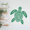 GRAZDesign Turtle Mandala Sea Animals Wall Decal for Bathroom, Living Room - 40 x 40 cm / Medium Gray view 1