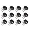 Unifizz 24-Pack 10 mm Cable Clamps, Rubberized Insulated, 304 Stainless Steel, R-Shaped view 1