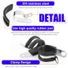 Unifizz 24-Pack 10 mm Cable Clamps, Rubberized Insulated, 304 Stainless Steel, R-Shaped view 3