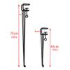 Adjustable Metal Table Legs, F-Shape, No-Drill Clamps, 75 cm, 2-Pack view 2