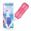 Giural Travel Bidet, Easy-to-Use Portable Bidet for Women with Angled Nozzle Spray, Travel Bag, 450 mL, Pink view 1