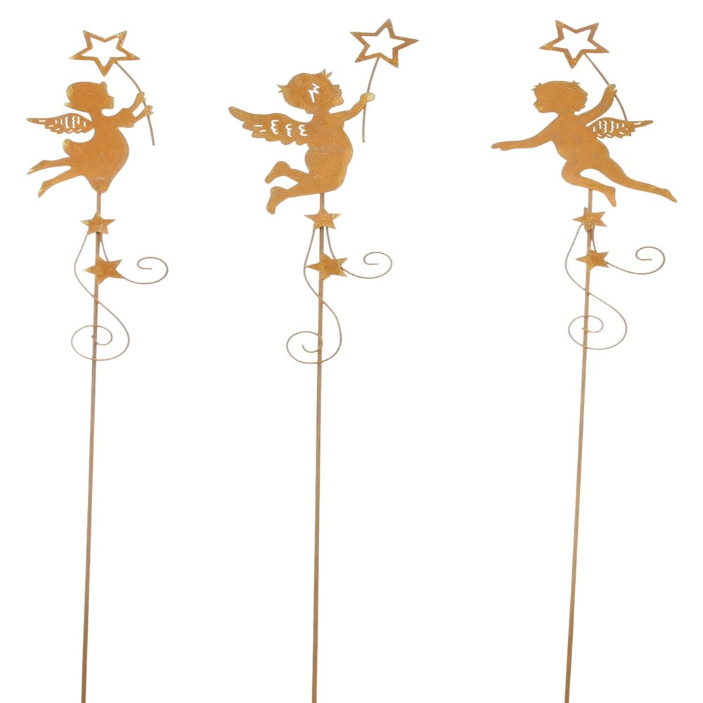 FRANK FLECHTWAREN Angel Garden Stakes, Set of 3, 60 cm