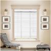 White Wooden Venetian Blinds, 50 mm Slats, W x H 55 x 175 cm view 1