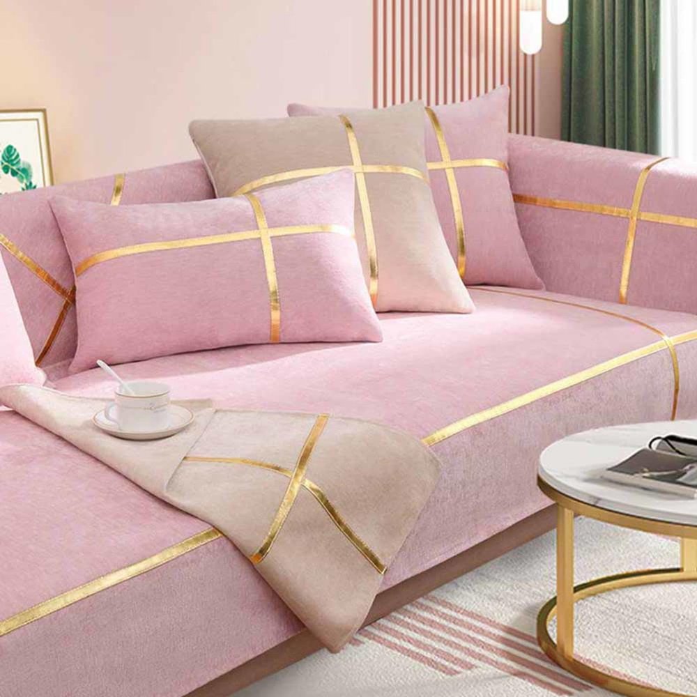 HLTQL Sofa Cover for 1/2/3/4-Seater Sofas, Non-Slip Washable Quilted Couch Protector, 43–110 x 160 cm