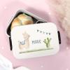 hellomini Mepal Personalized Kids' Lunch Box with Compartments, Alpaca Blue view 3
