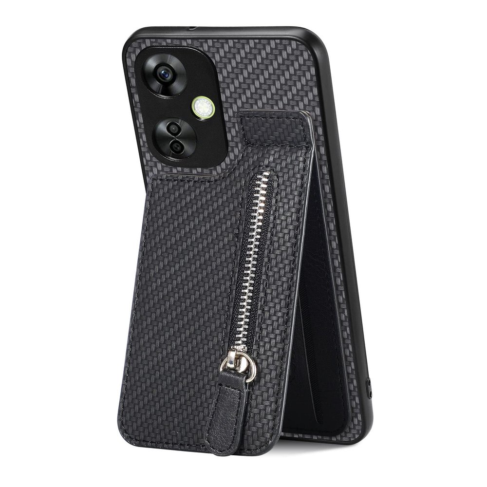 Case Compatible with Huawei Pura 70 Ultra 5G and Huawei P70 Art, Zipper, Card Slots, Built-In Magnet, Kickstand, Black
