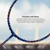 HUNDRED Medal Master Strung Badminton Racket, Navy/Blue, Standard Size view 3