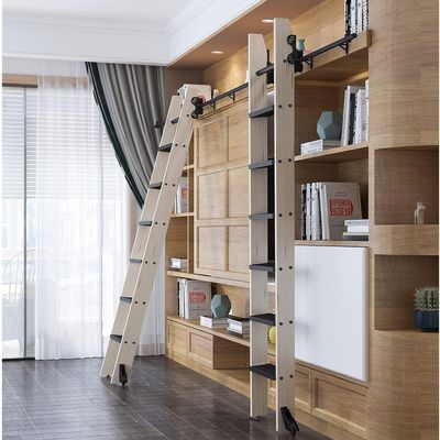 Sliding Ladder Hardware Kit for Barns, 3.3–20 ft, Library Ladder, Complete Roller Track Set with Floor Rollers, 600 cm (19.7 ft)