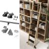 Sliding Ladder Hardware Kit for Barns, 3.3–20 ft, Library Ladder, Complete Roller Track Set with Floor Rollers, 600 cm (19.7 ft) view 4