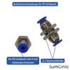 Lumonic 4 mm PU Tube Bulkhead Fitting with Push-In Connections view 2