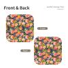 Colorful Peach-Print Leather Storage Tray and Desk Organizer view 2