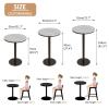 Modern Round Bar Table, 105 cm High view 3