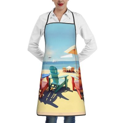hihihihihihihihi Bat-Pattern Apron for Grilling and Cooking, Water-Resistant, with Pockets, One Size