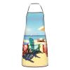 hihihihihihihihi Bat-Pattern Apron for Grilling and Cooking, Water-Resistant, with Pockets, One Size view 2