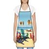 hihihihihihihihi Bat-Pattern Apron for Grilling and Cooking, Water-Resistant, with Pockets, One Size view 3