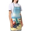 hihihihihihihihi Bat-Pattern Apron for Grilling and Cooking, Water-Resistant, with Pockets, One Size view 4