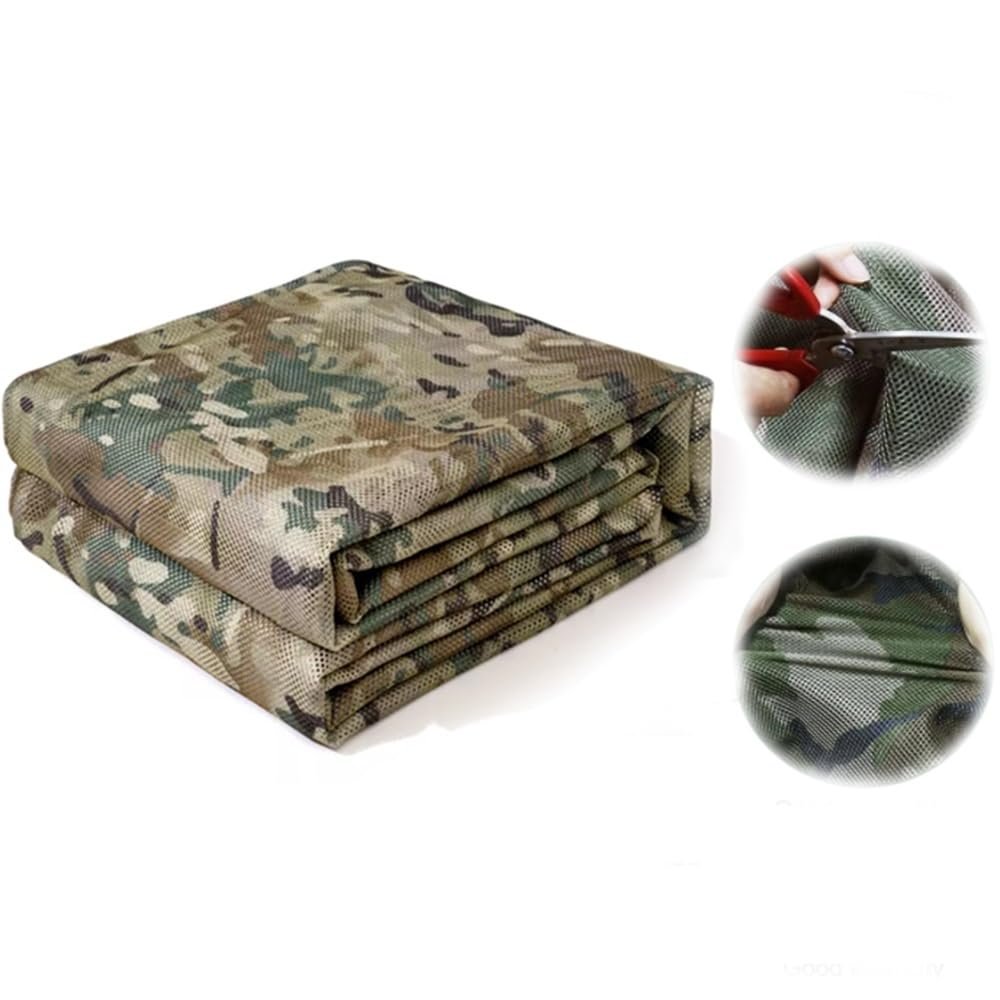 ZIUSFAC 300D Camouflage Netting, UV-Resistant Shade Net for Hunting, Photography & Camping (1.5 × 3 m)