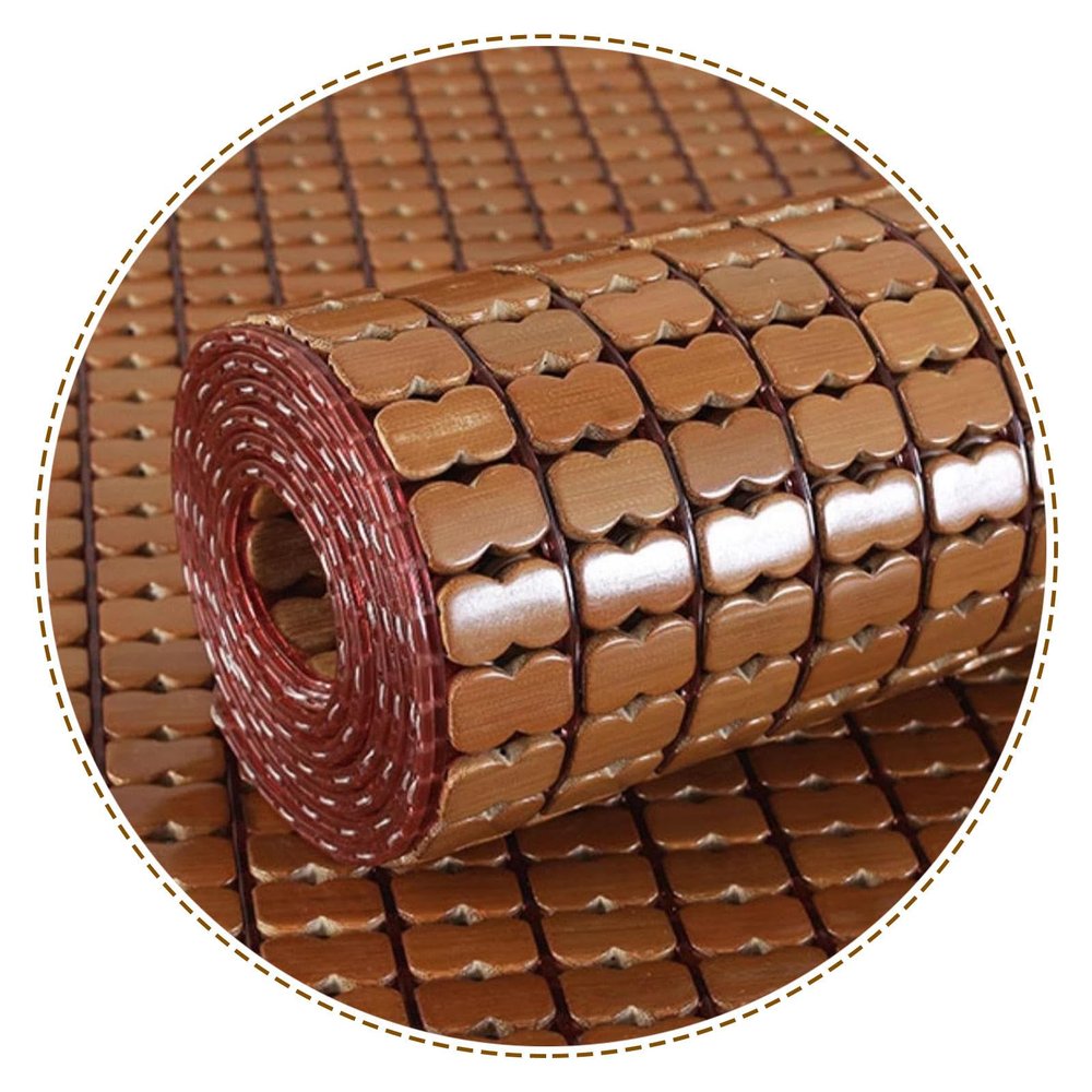 Durable Carbonized Bamboo Cooling Mat, Brown, 70 x 140 cm / 28 x 55 in