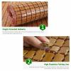 Durable Carbonized Bamboo Cooling Mat, Brown, 70 x 140 cm / 28 x 55 in view 3