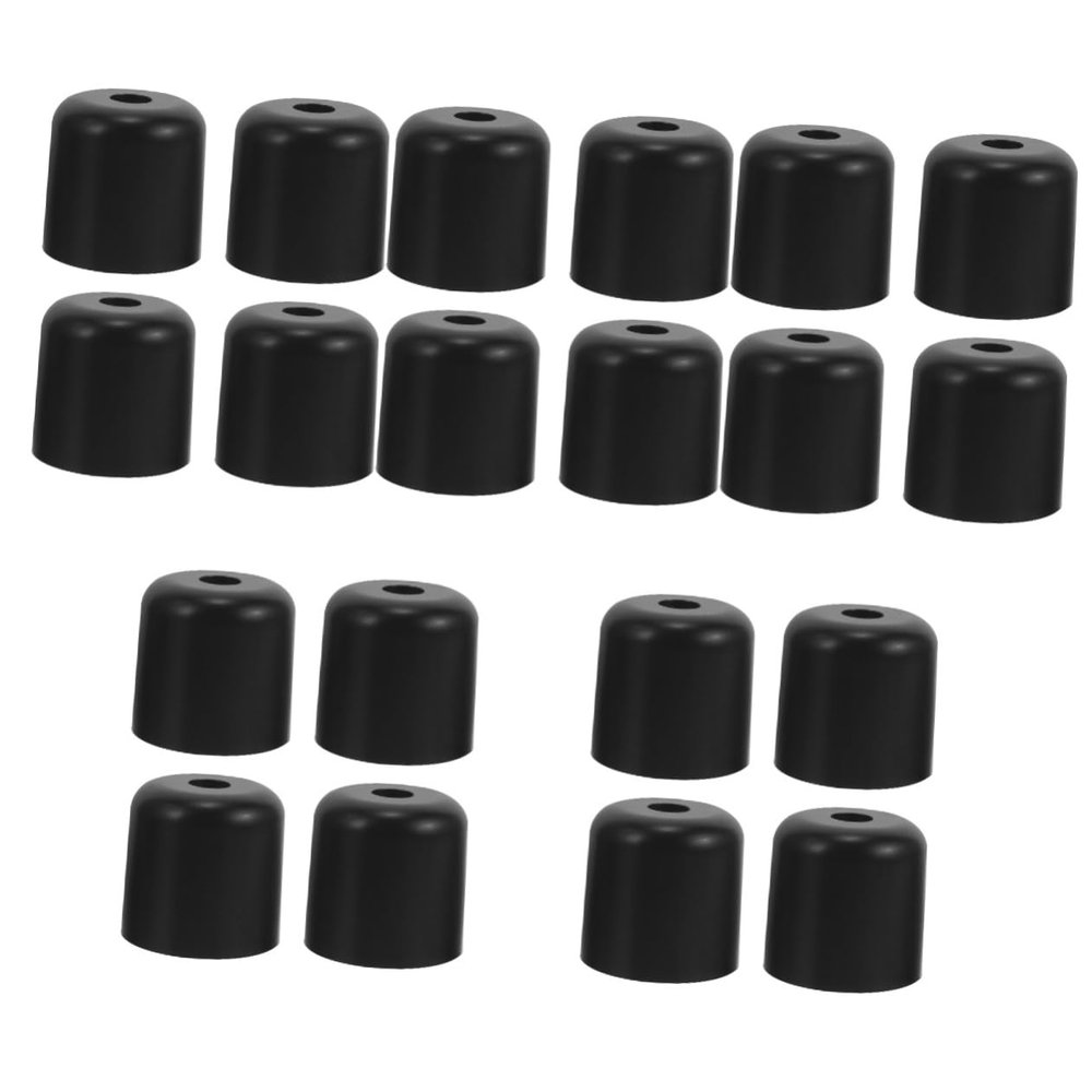 Uonlytech 20-Pack Black Plastic Screw-On Furniture Legs