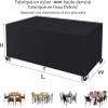 ZHMANLUCK Waterproof Garden Furniture Cover, 150 x 120 x 85 cm (L x W x H) view 2
