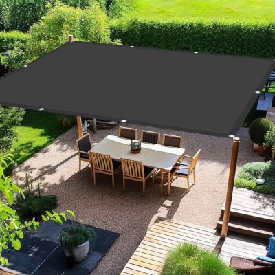 Rectangular Waterproof Shade Sail 3.5 x 6 m, Dark Gray