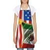 Oudrspo American Flag and Mexico Flag2 Apron for Cooking, Baking & Gardening view 1