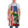 Oudrspo American Flag and Mexico Flag2 Apron for Cooking, Baking & Gardening view 2