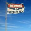Flag for Student Dorm, Beware of Sphynx, Patio Accessory, Outdoor Decoration (47.2 x 70.9 in) view 4