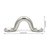 10-Piece M5 304 Stainless Steel Strap Eyes for Boat and Furniture Handles view 2