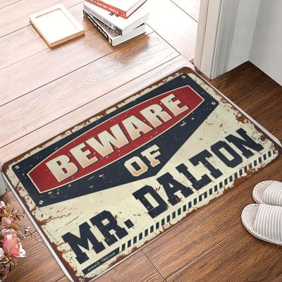 PITFS Outdoor Doormat, Funny “Beware Of Mr. Dalton” Design, 65 x 90 cm