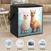 Quilt Storage Bag with Llama-Alpaca Print, Handles and Zipper view 3