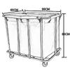 Laundry Cart, Waterproof Laundry Sorting Cart with Rolling Bag, Heavy-Duty Organizer for Dirty Clothes, Holds up to 200 kg, 10 Tubes (6 Tubes) view 2