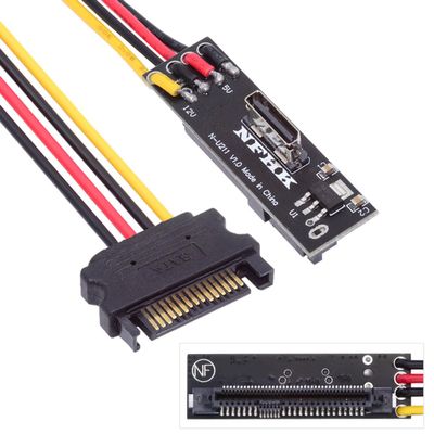 xiwai SFF-8612 OCuLink to NVMe SFF-8639 U.2/U.3 PCIe SSD Adapter Card with SATA 5 V + 12 V Power Cable