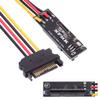 xiwai SFF-8612 OCuLink to NVMe SFF-8639 U.2/U.3 PCIe SSD Adapter Card with SATA 5 V + 12 V Power Cable view 1