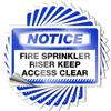 Toolbox Stickers and Decals, Fire Sprinkler Riser Keep Access Notice, Transparent Stickers for Adults, 12 x 18 cm, 10 Pieces view 1