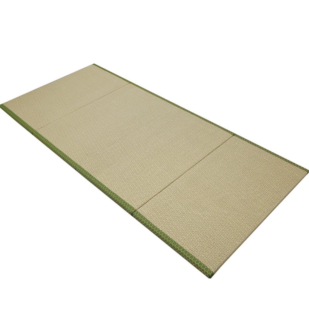 Futon Folding Mattress with Japanese Rush Tatami Mat