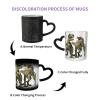 3D Color-Changing Ceramic Mug with Dinosaur Design view 3