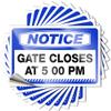 Car Window Sticker, “Gate Closes at 5:00 PM,” 10-Pack, Funny Man Cave Signs (8 x 12 cm) view 1