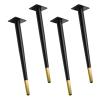 4 Metal Furniture Legs, 10–72 cm, Black-Gold, 60 cm view 1