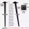 4 Metal Furniture Legs, 10–72 cm, Black-Gold, 60 cm view 4
