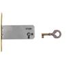 Holzando Furniture Mortise Lock with Key 02.4014, Right-Hand, 70 mm Backset, 22 mm Shaft Length view 1
