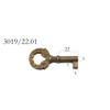 Holzando Furniture Mortise Lock with Key 02.4014, Right-Hand, 70 mm Backset, 22 mm Shaft Length view 2