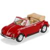 Volkswagen Beetle Convertible, Red, Open, H0 1:87 Schuco Model Car with Custom License Plate view 3