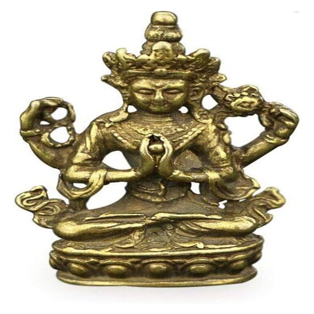 CTRSM Vintage Brass Buddha Statue